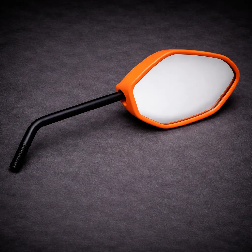 [88210-K38-941ZH] HONDA - RETROVISOR DERECHO NARANJA NAVI 110