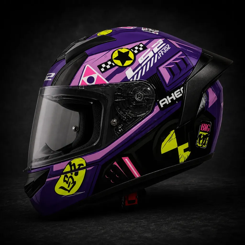 [ECER22] LS2 - CASCO MORADO CON AMARILLO